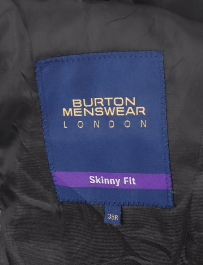 Mens UK Size 38 Burton Regular Grey Suit Jacket