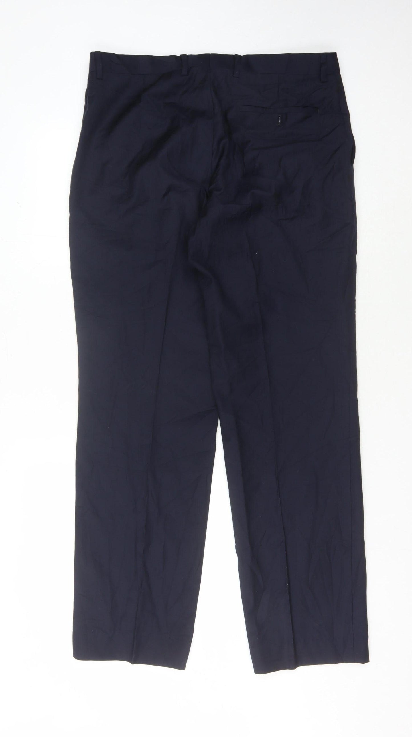 T.M.Lewin Men's Blue Dress Pants Size 34 Wool