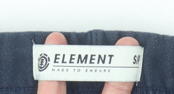 Element Men's Blue Joggers - Small, Logo, Drawstring