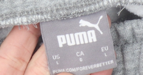 Puma Men's Grey Sweatpants L Size Casual Wear