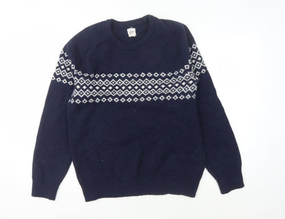 GAP Men's Blue Wool Pullover Jumper M
