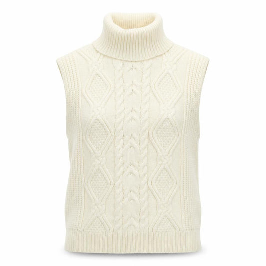 Womens UK Size M/L Pink Vanilla Ivory Vest Jumper