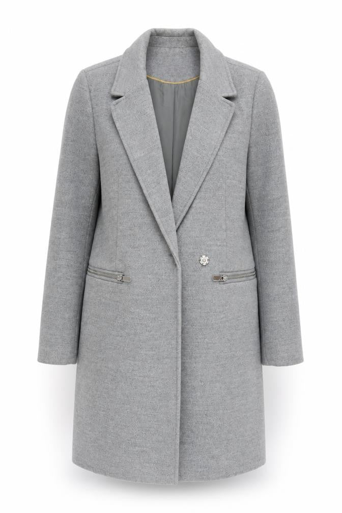 Womens UK Size 8 Topshop Grey Overcoat