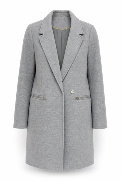 Womens UK Size 8 Topshop Grey Overcoat