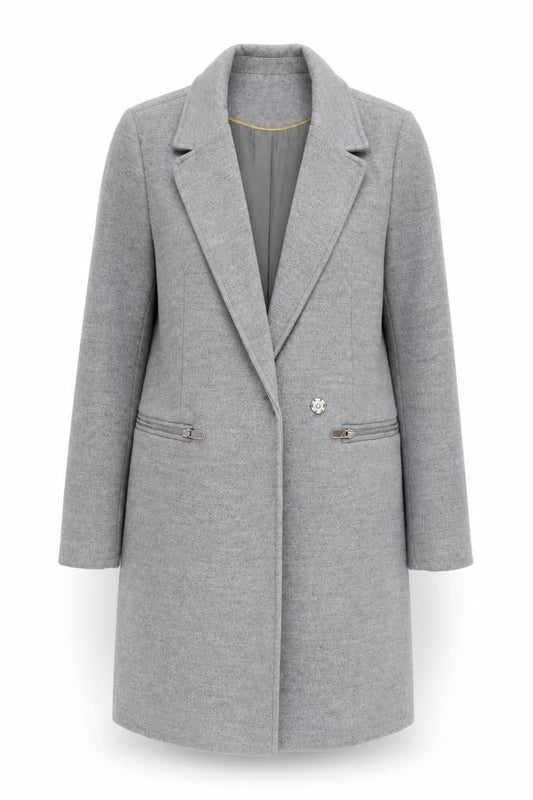 Womens UK Size 8 Topshop Grey Overcoat