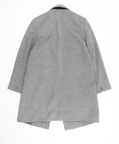 Womens UK Size 8 Topshop Grey Overcoat