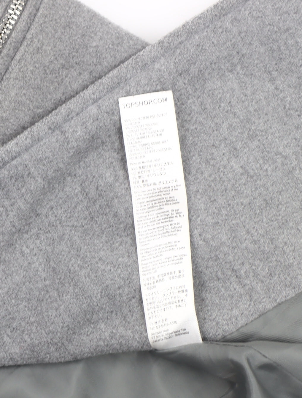 Womens UK Size 8 Topshop Grey Overcoat
