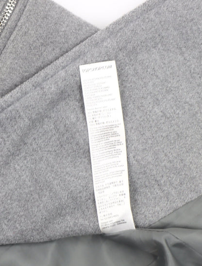 Womens UK Size 8 Topshop Grey Overcoat
