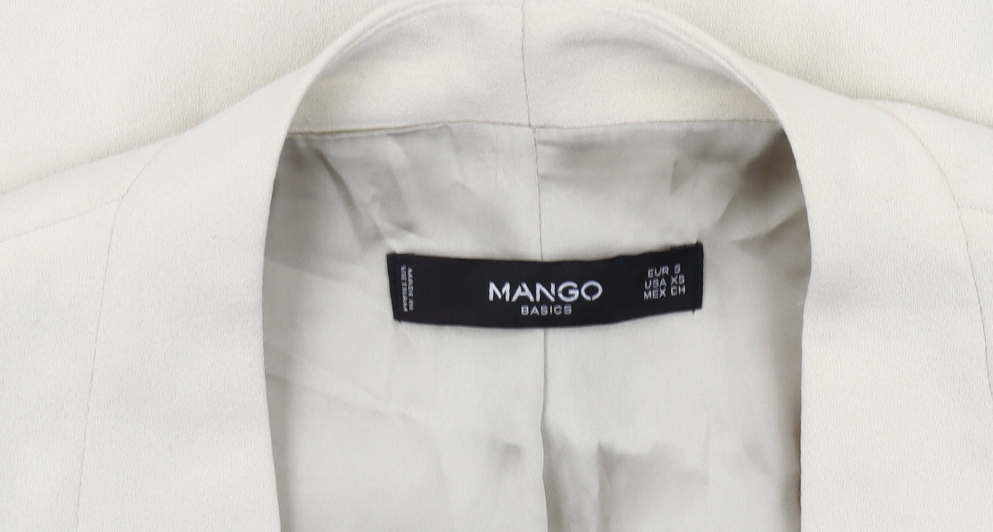 Mango Women’s Ivory Blazer, Size 4, Slim Fit