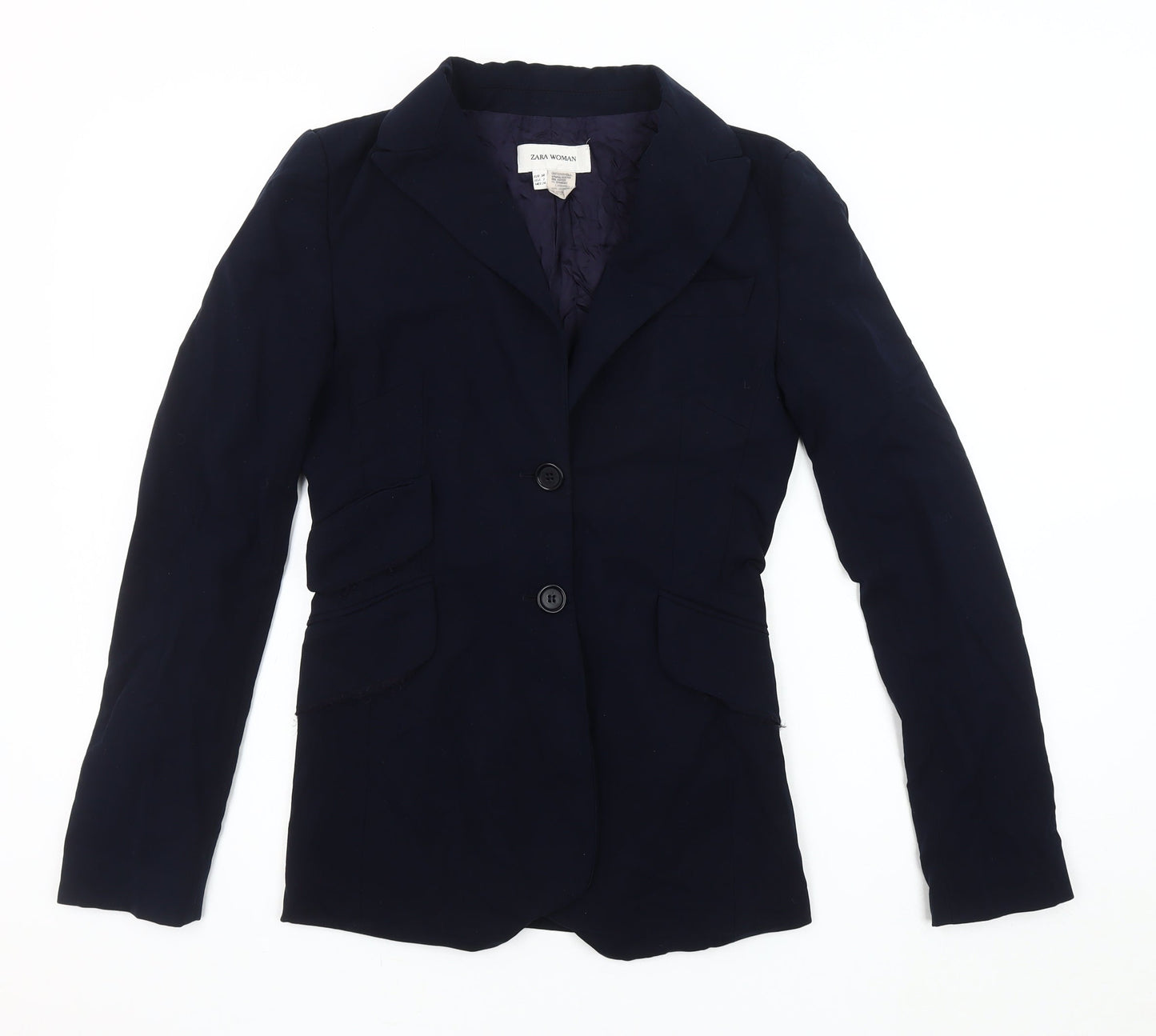 ZARA Women's Blue Slim Fit Suit Jacket Size 6