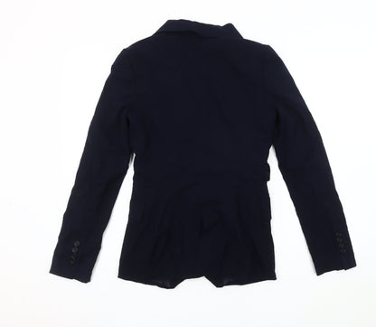 ZARA Women's Blue Slim Fit Suit Jacket Size 6