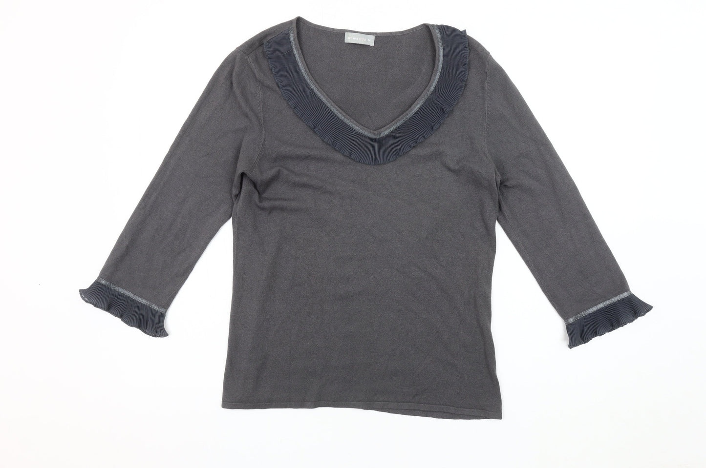 Womens UK Size 14 Marks and Spencer Grey Basic Blouse