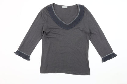 Womens UK Size 14 Marks and Spencer Grey Basic Blouse