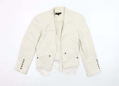 Mango Women's Ivory Bouclé Blazer Size 12