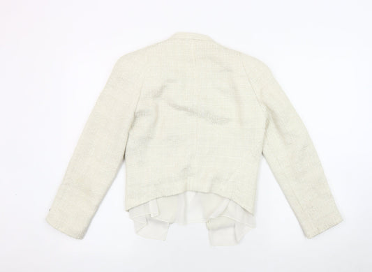 Mango Women's Ivory Bouclé Blazer Size 12