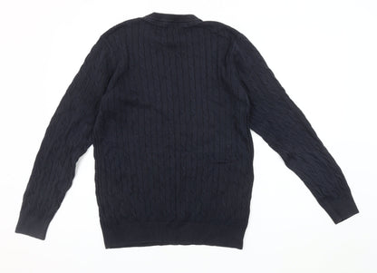 Racing Green Men's Black Medium Pullover Jumper