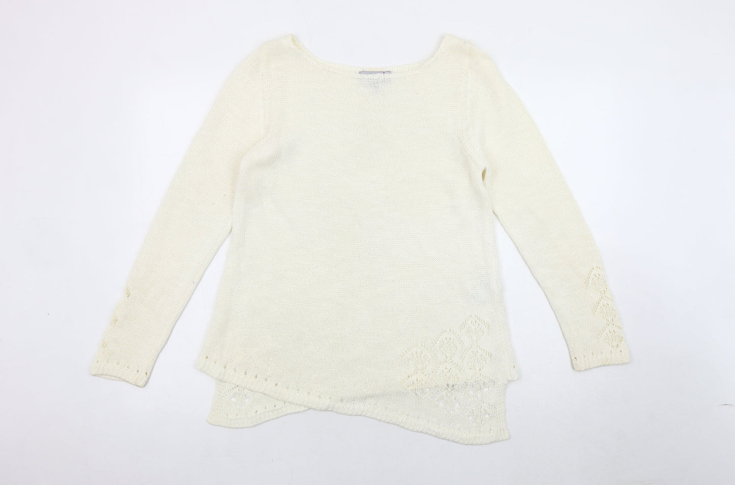 Womens UK Size 12 Marks and Spencer Ivory Pullover Jumper