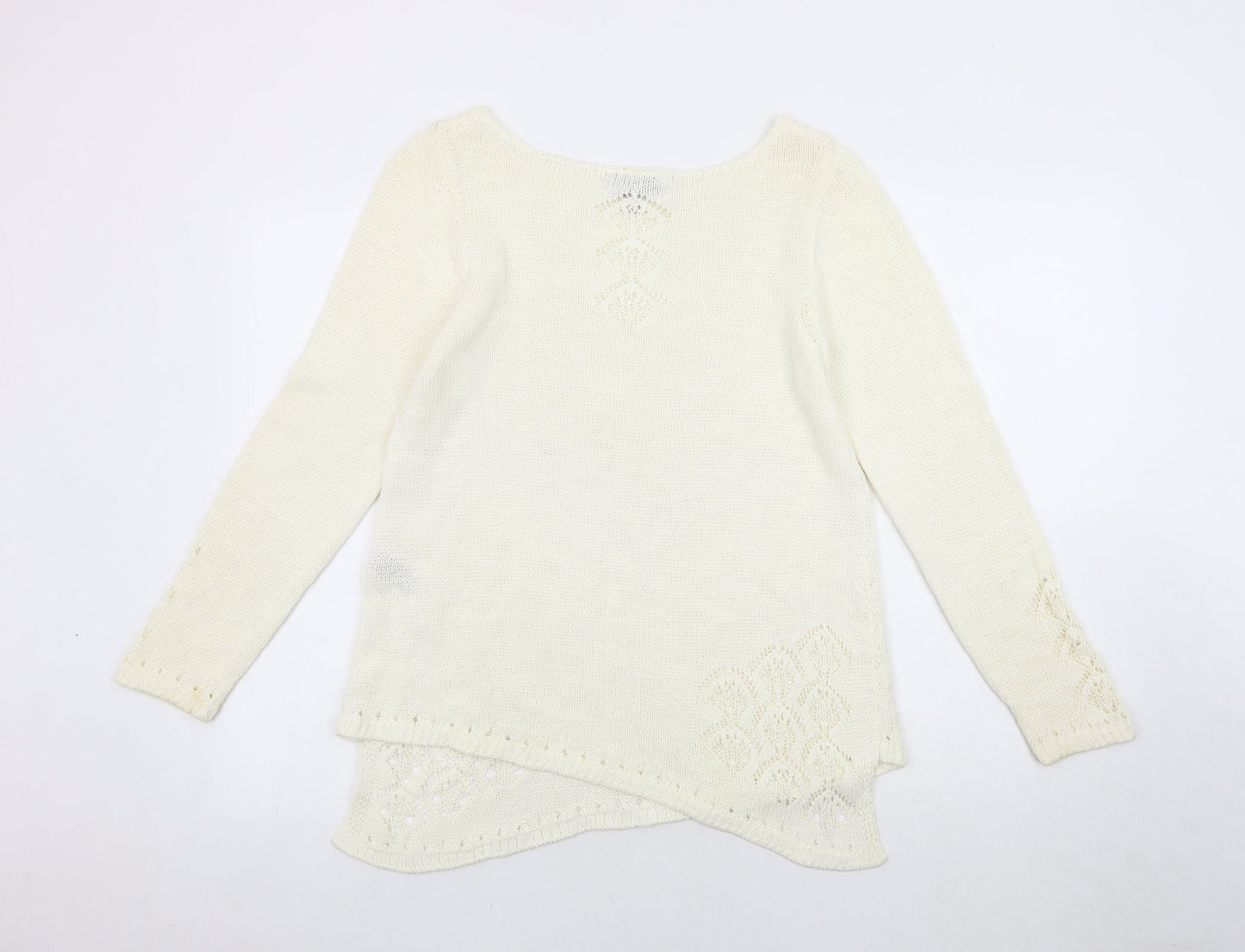 Womens UK Size 12 Marks and Spencer Ivory Pullover Jumper