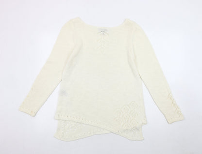 Womens UK Size 12 Marks and Spencer Ivory Pullover Jumper