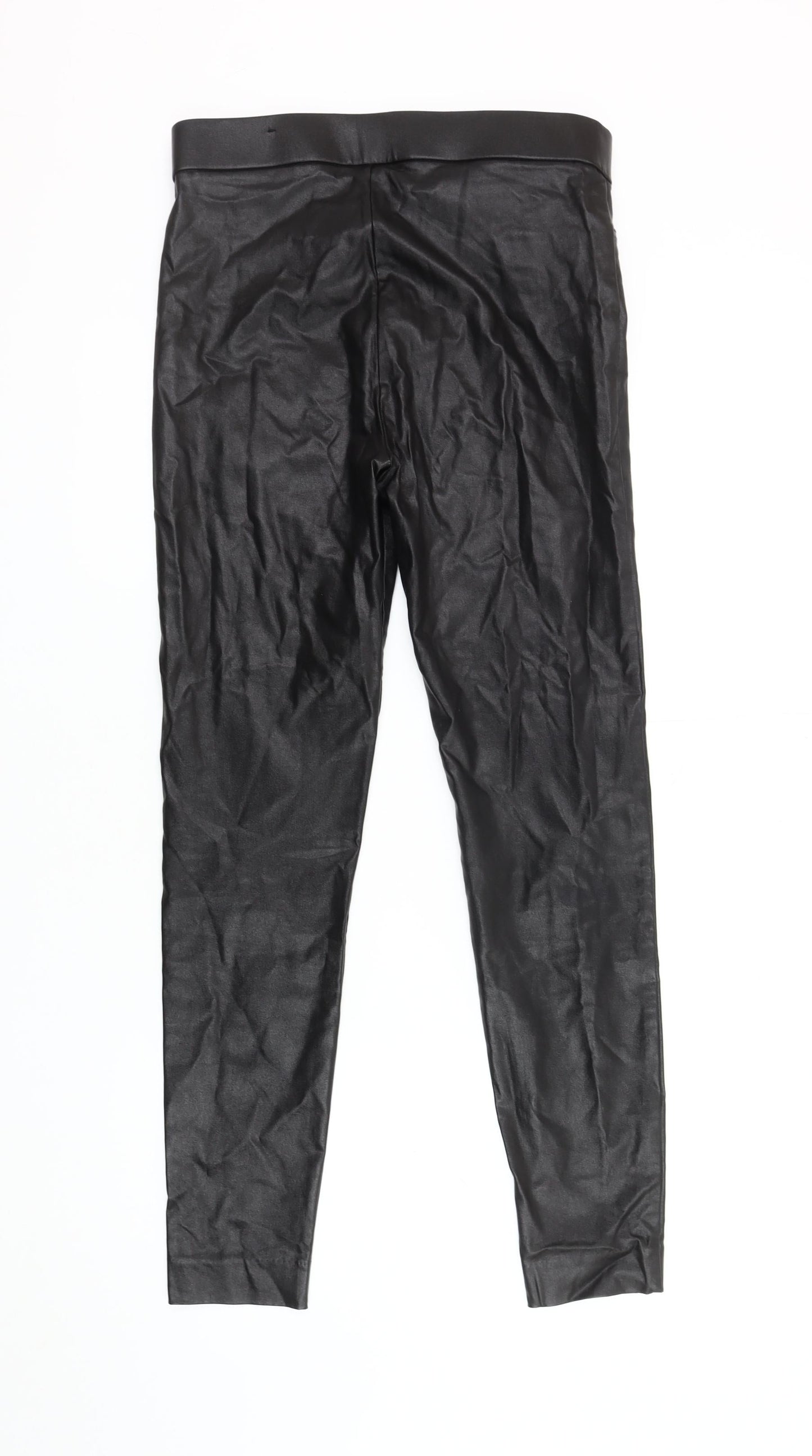 Womens UK Size M Zara  Leggings Black Trousers