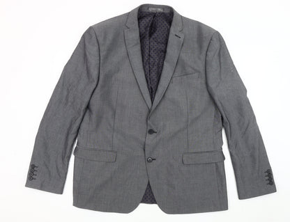 Mens UK Size 46 limehaus Regular Grey Suit Jacket