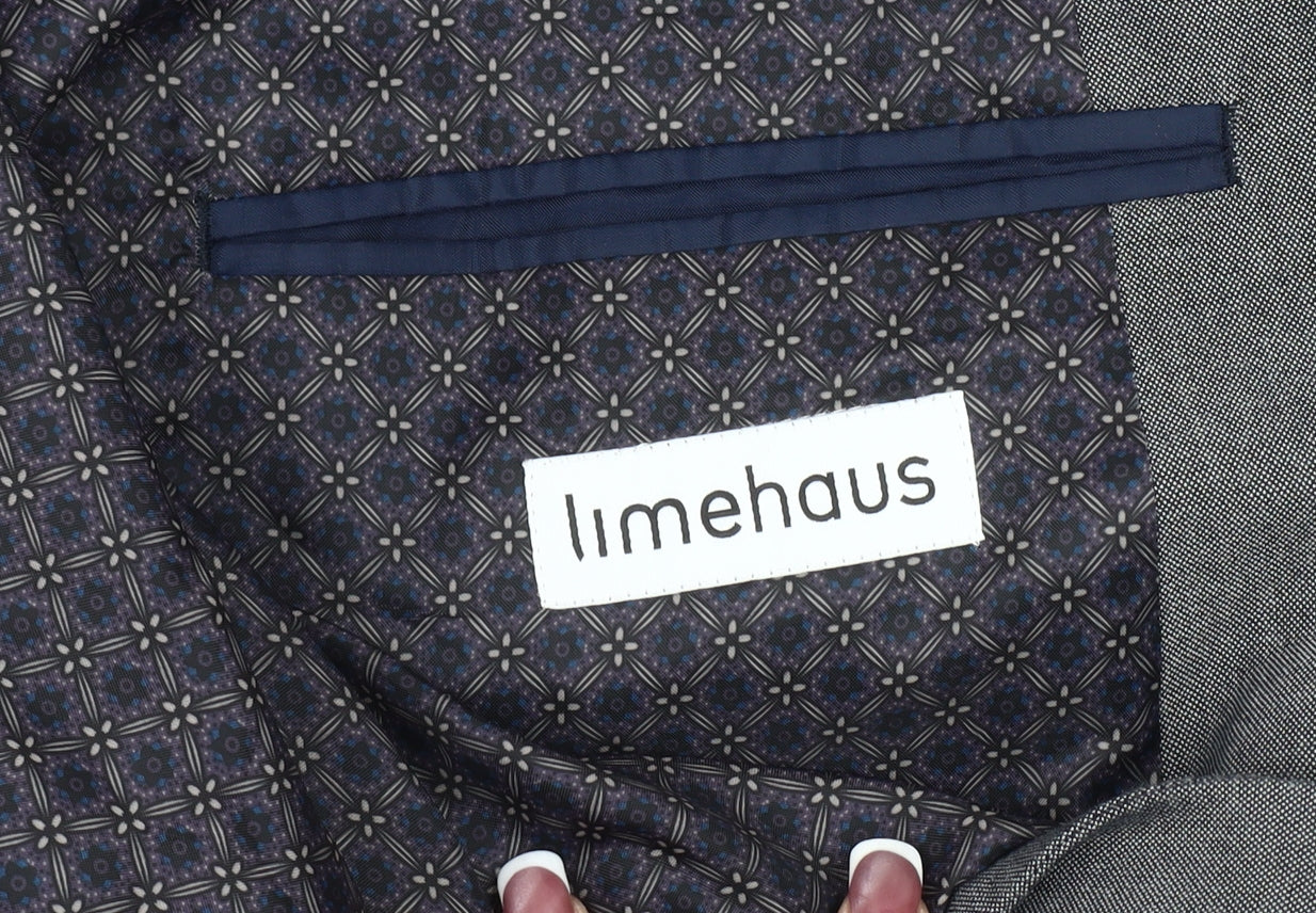 Mens UK Size 46 limehaus Regular Grey Suit Jacket