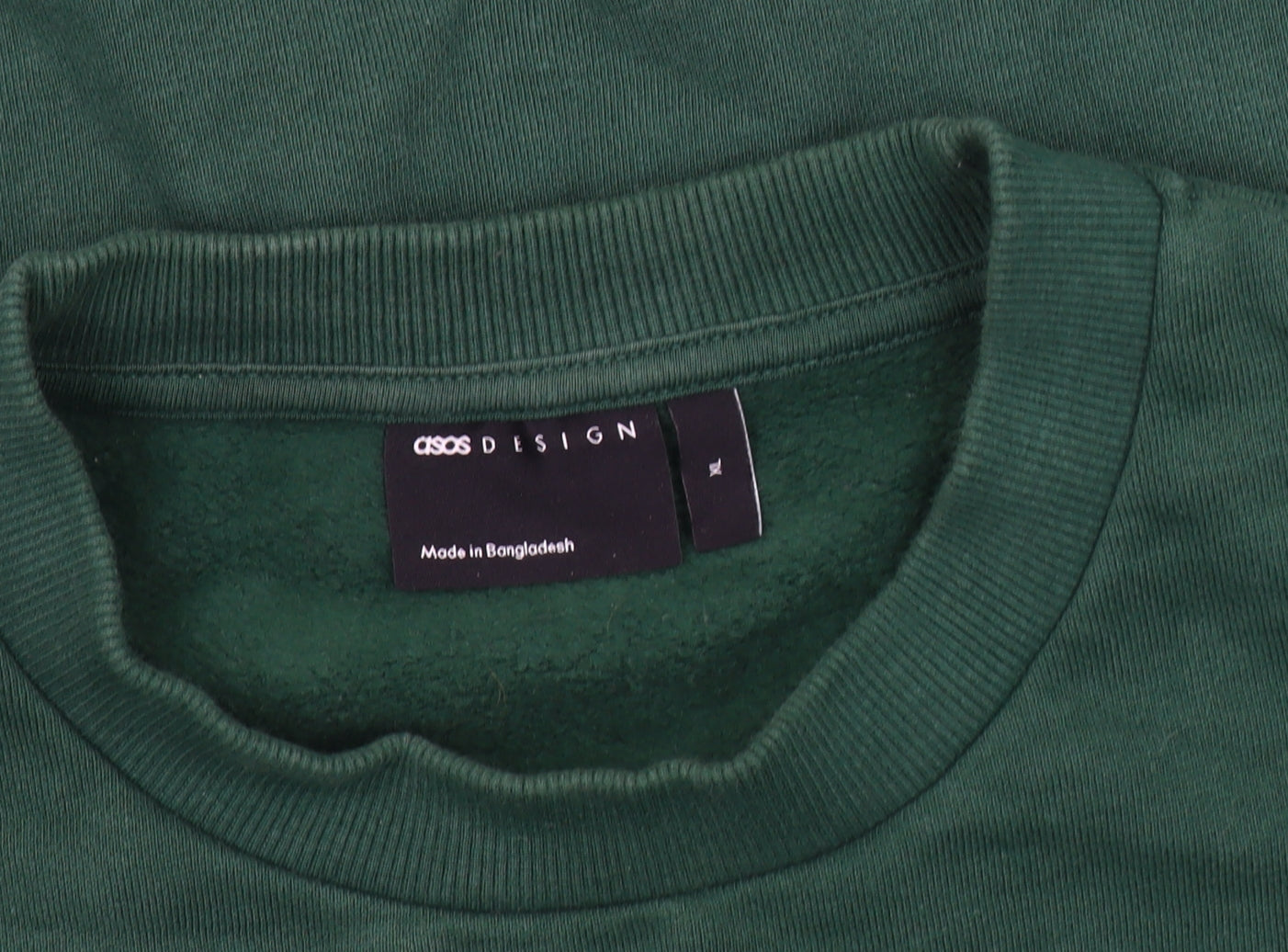 Mens UK Size XL ASOS DESIGN Green Pullover Sweatshirt