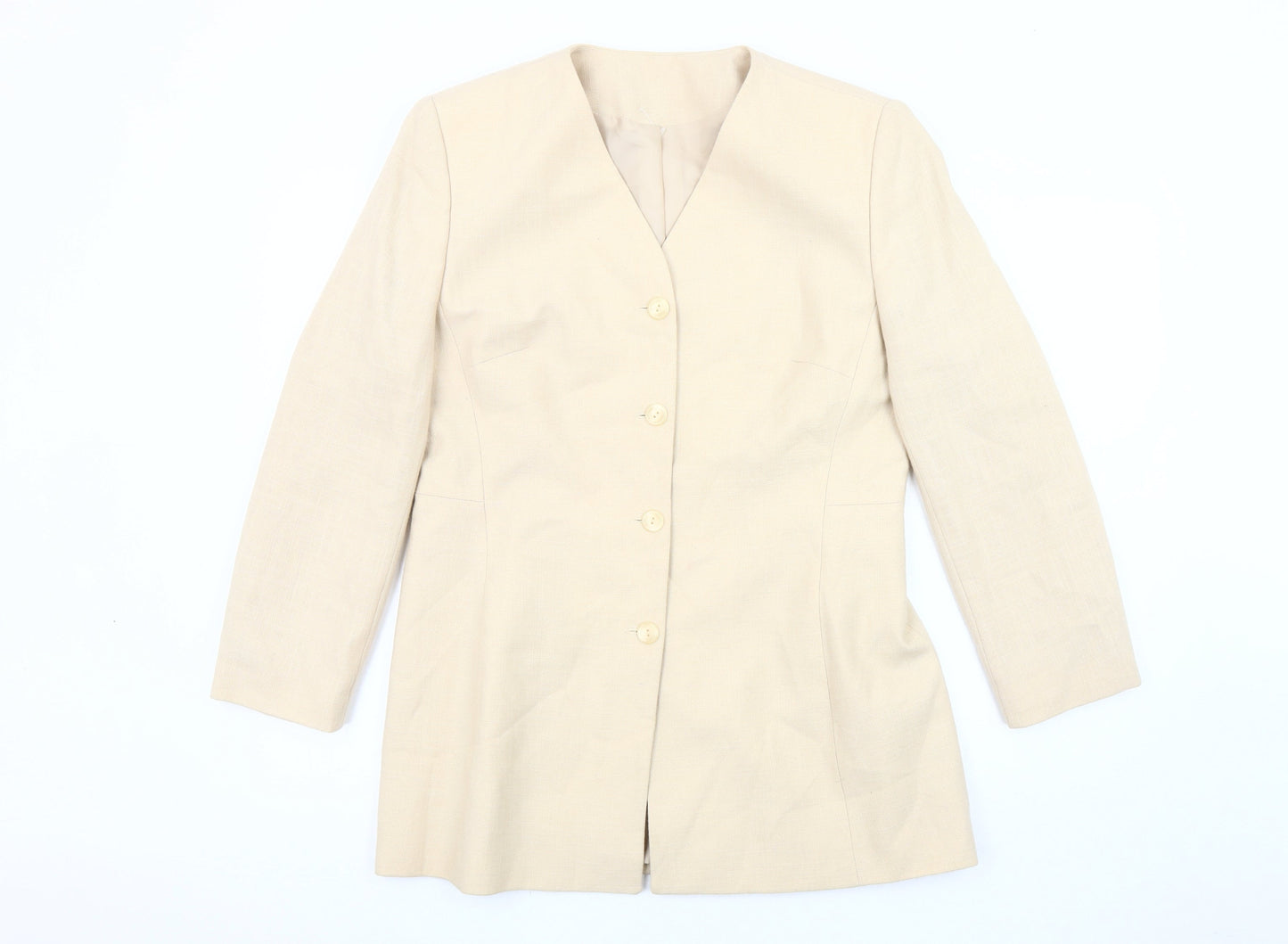 Debenhams Women's Beige Suit Jacket, Size 14, Classic Fit