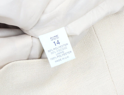 Debenhams Women's Beige Suit Jacket, Size 14, Classic Fit