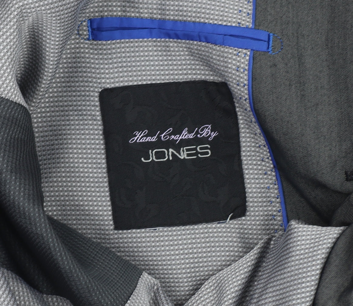 Mens UK Size 42 Jones Regular Grey Suit Jacket