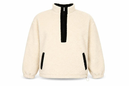 Womens UK Size M Boohoo Ivory Full Zip Sweatshirt