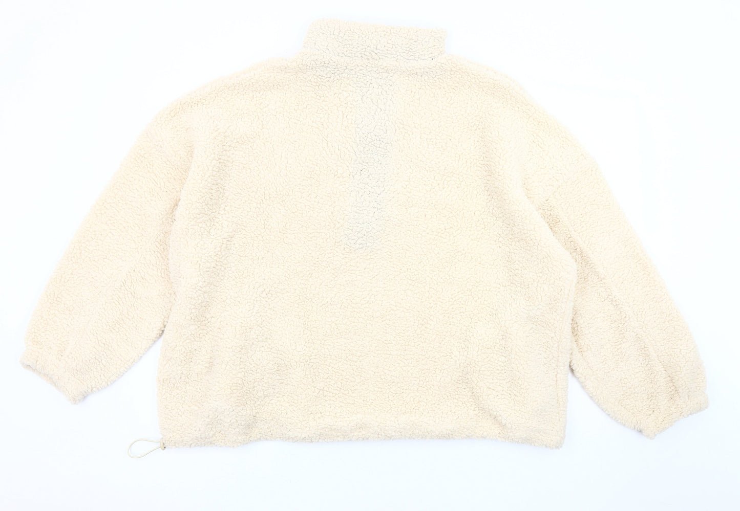 Boohoo Women's Ivory Fleece Sweatshirt - Medium