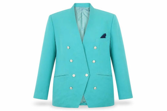 RAVENS Women's Green Double-Breasted Suit Jacket 40