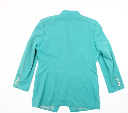 RAVENS Women's Green Double-Breasted Suit Jacket 40
