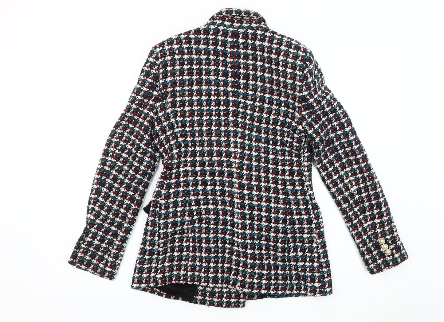 Zara Women's Multicoloured Bouclé Blazer Size 8