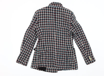 Zara Women's Multicoloured Bouclé Blazer Size 8