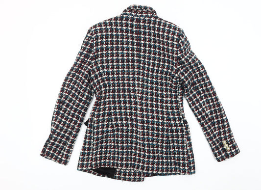 Zara Women's Multicoloured Bouclé Blazer Size 8