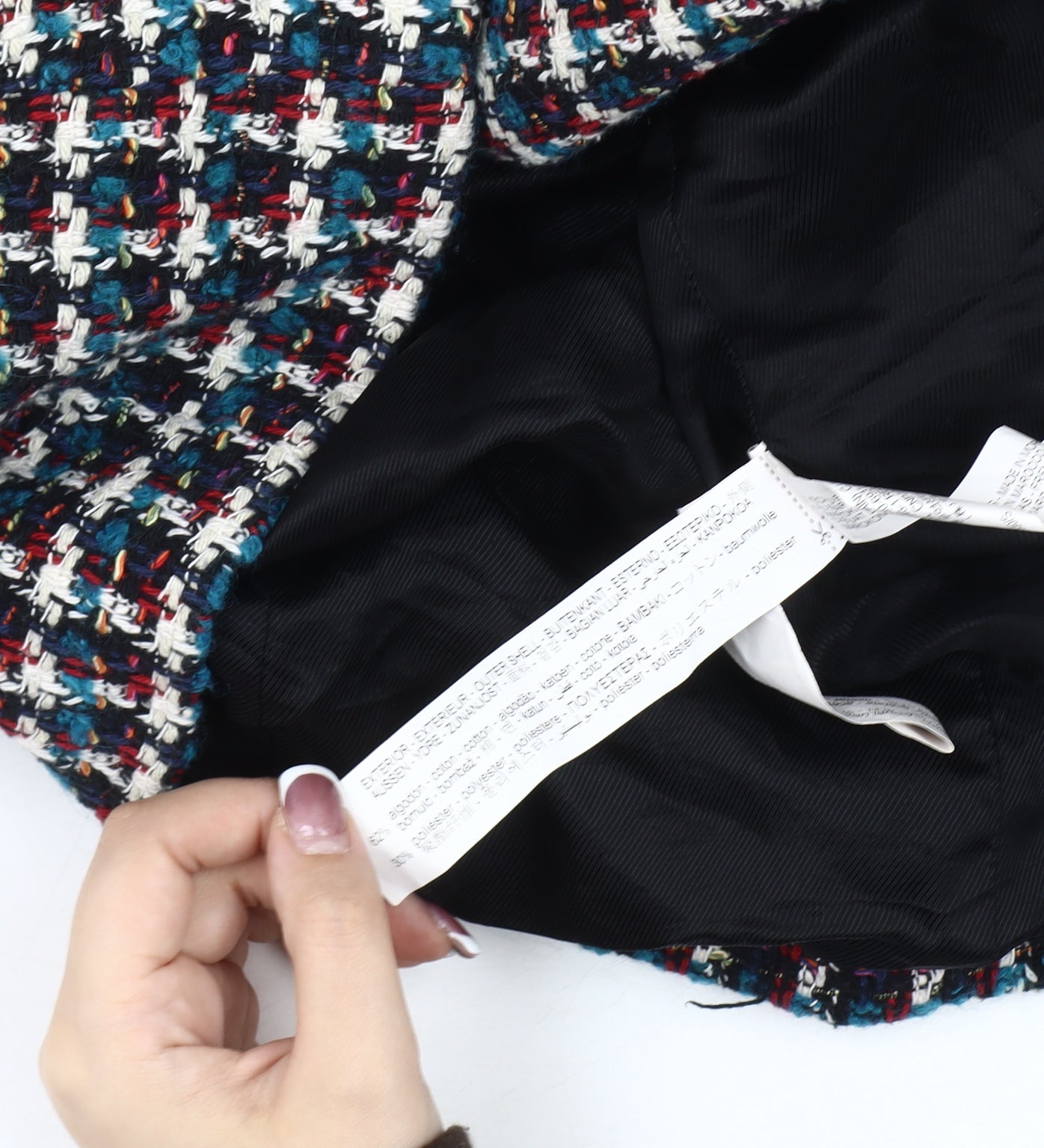 Zara Women's Multicoloured Bouclé Blazer Size 8