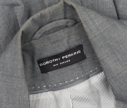 Dorothy Perkins Grey Blazer Women Size 6 Classic Fit