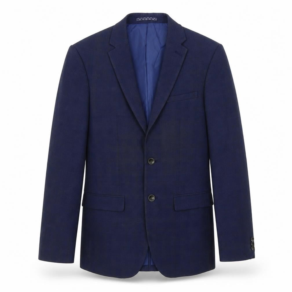 Marks and Spencer Men's Blue Check Blazer 38R