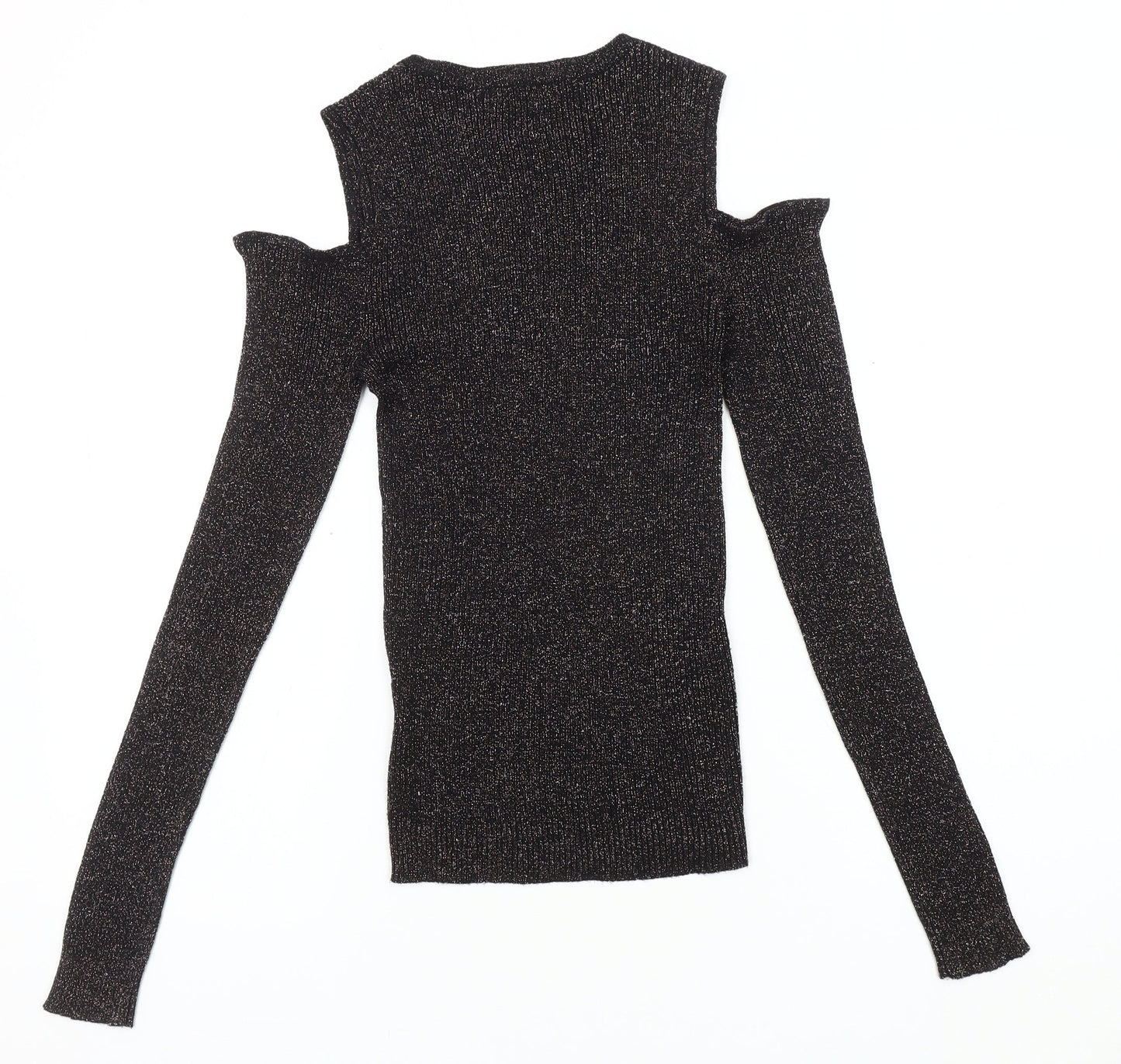 Womens UK Size S Brave Soul Black Basic Blouse