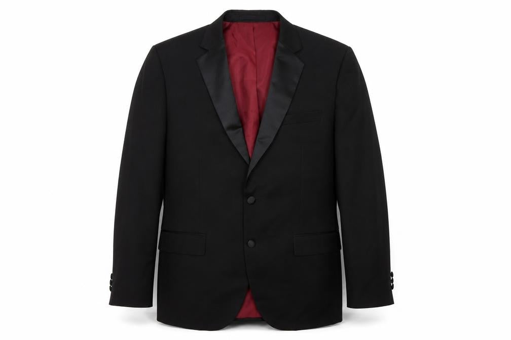 Mens UK Size 40 Marks and Spencer Regular Black Suit Tuxedo