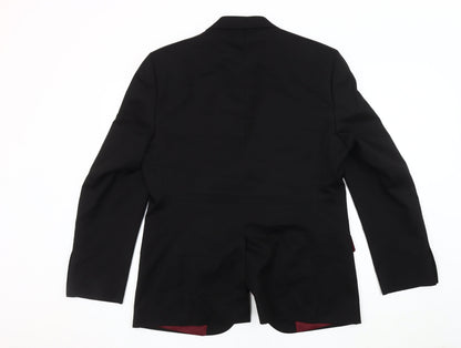 Mens UK Size 40 Marks and Spencer Regular Black Suit Tuxedo