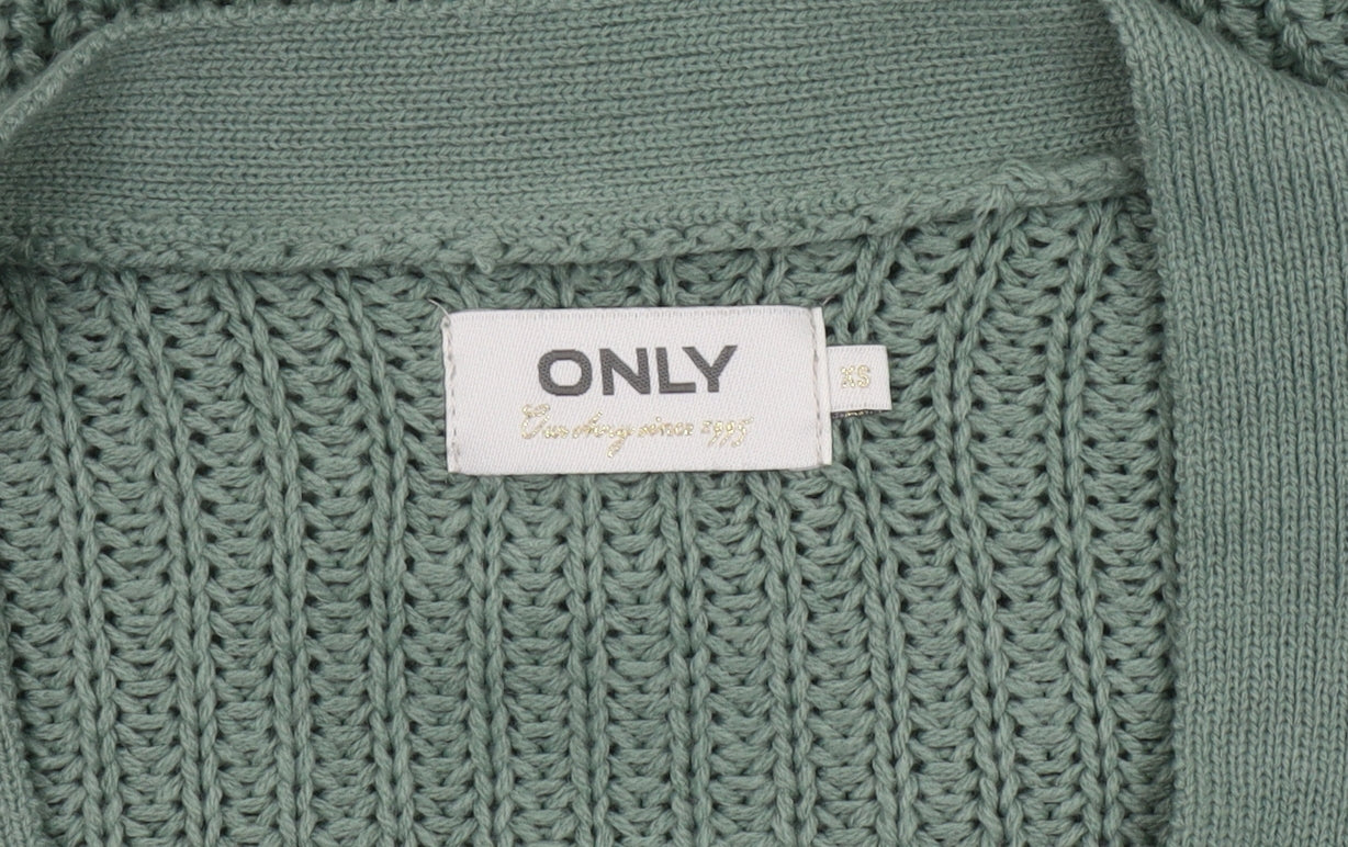 Womens UK Size XS Only Green Wrap Jumper