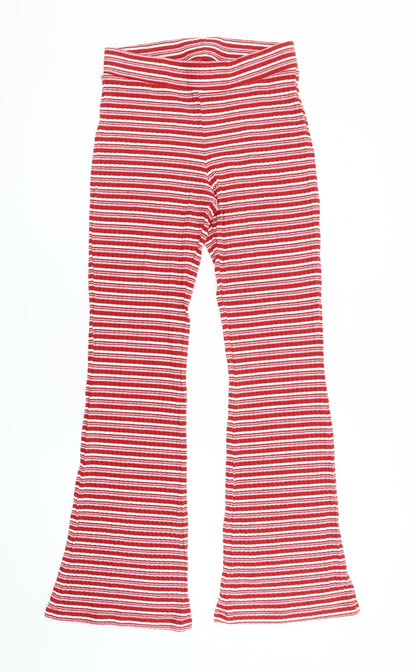 Womens UK Size S Monki Regular Fit Leggings Red Trousers