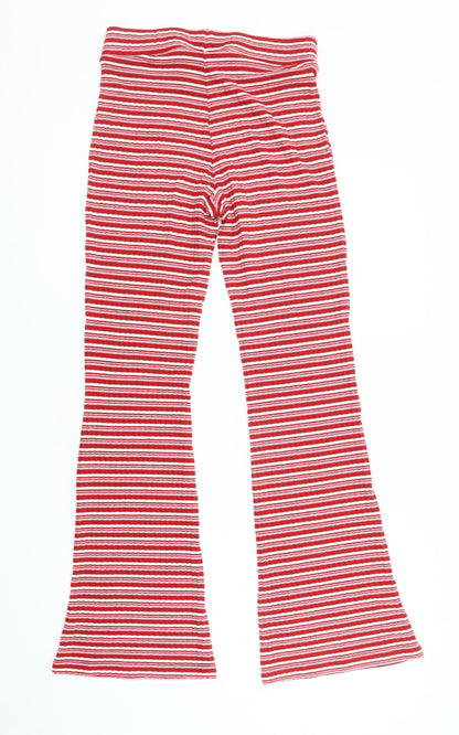 Womens UK Size S Monki Regular Fit Leggings Red Trousers