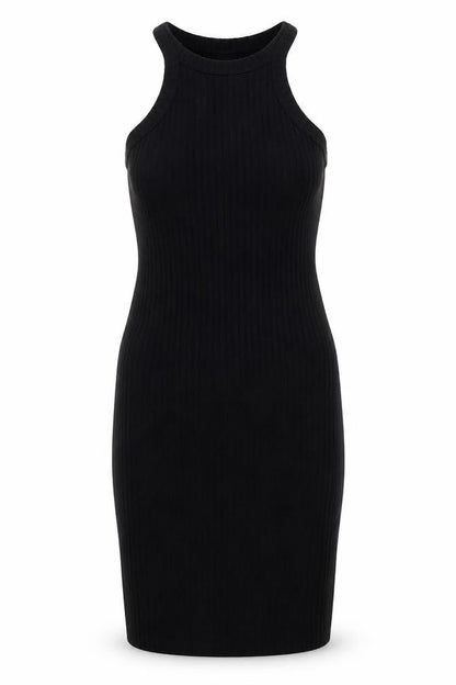 River Island Black Halter Tank Dress Women Size 8