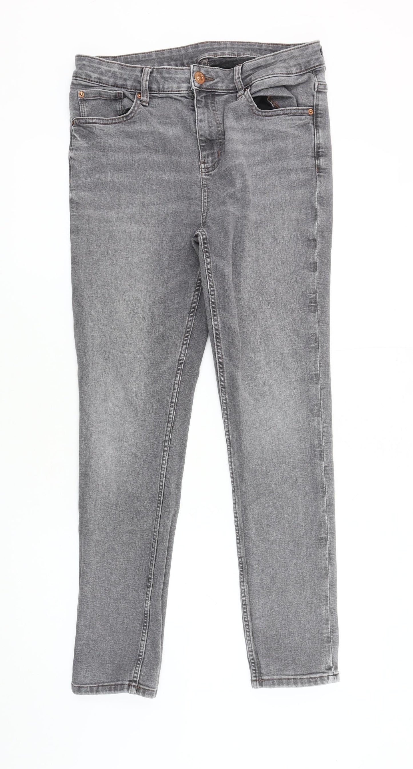 Womens UK Size 12 Marks and Spencer Regular Fit Skinny Grey Jeans