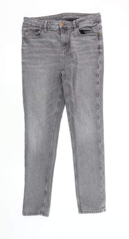 Womens UK Size 12 Marks and Spencer Regular Fit Skinny Grey Jeans
