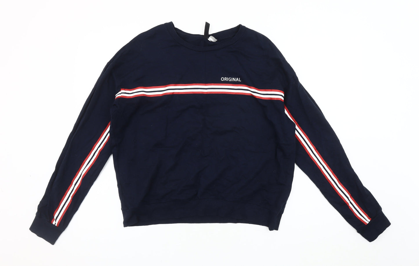 H&M Women's Blue Pullover Sweatshirt - Size L